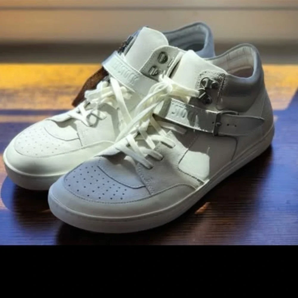 Birkenstock Men's White Ranga Suede Leather High Top Sneakers Size 10.5‎